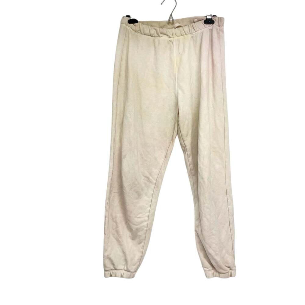 Reformation Pale Yellow Pink Tie Dye Pull On Sweatpants Womens XS Cozy Damaged